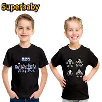 Stormtrooper Fans Kiss Rock Band Print Fashion Kids T-shirt Baby Boys Girls Clothes Summer Children Cotton Short Sleeve T shirt 110
