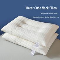 Natural Latex Neck Support Pillow for Home Use 48*74 cm each white