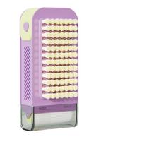 Multi-Functional 3-In-1 Foaming Soap Box with Roller & Scrub, Portable Soap Bar Dispenser for Cleaning & Storage violetinė