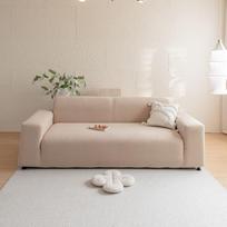 Teddy Plush Sofa Mat Winter Thickened Warm Soft Cover New Plush Towel For Comfortable Seating Experience 1-seater beige