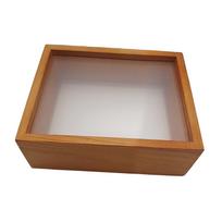 Wood Shadow Box Frame DIY Gifts Dried Flower Display Case Plexiglass Storage Box for Handicrafts Pictures Medals Flower Awards gray