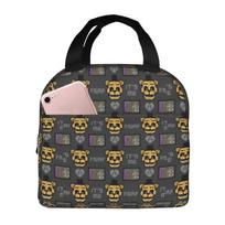 Custom FNAF At Freddys Portable Lunch Box Unisex Multifunction Adventure Survival Horror Game Thermal Insulated Bag Student One Size gray