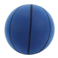 Silent Basketball PU Highly Elastic Inflation Free Funny Improve Hand Eye Coordination Quiet Bounce Basketball for Home Apartment blue