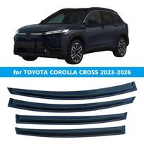 Toyota Corolla Cross 23-26 Rain Shields: Thickened Side Window Deflectors 4PCS black