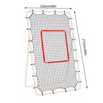 7x4FT Volleyball Rebounder Net Portable Volleyball Bouncing System with Target Stripe for Sports Field and School Training Gym white