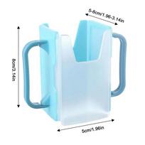 Adjustable Milk Cup Holder with Handle Juice Box Holder Anti Squeeze Bag Holder Portable Adjustable Milk Carton Cup Holder ežero mėlyna spalva