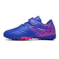 Nauji vaikų futbolo bateliai Sporto draugijos lauko berniuko futbolo batai Futsalo greiti vidiniai kedai Originalūs kulkšnies dygliukai Futbolo batelis 33 black