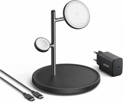 Anker MagGo Wireless Charging Station (15W, 3-in-1 Stand) with cable and charger bundle | B25M3312 B25M3312 | 194644218737