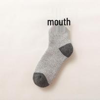 Vyriškos vidutinio ilgio gofruotos kojinės su vilnoniu pamušalu – Šiltos, pastorintos frotinės kojinės rudeniui/žiemai One Size (1 pair) gray