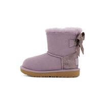 UGG Mini Bailey Bow Glit Snow Boots Kids Snow Boots Pink Purple 1123617T-SHAD 26 gray
