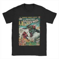Men's Spider-man Spiderman T Shirts Pure Cotton Clothing Funny Short Sleeve Round Neck Tee Shirt Original T-Shirt#Color(3) S juoda