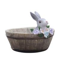 Mielas gyvūnų vazonas sukulentams, oriniams augalams, juokingi gėlių vazonai, fėjų sodo dekoras, figūrėlės, pieštukų laikiklis, namų dekoracija gray