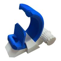 3D Spausdintas Telefono Laikiklis Žuvies Kaulo Pavara Pusapvalis Telefono Laikiklis Universalus Kampu Reguliuojamas Telefono Laikiklis Namams, Kelionėms, Lauko Naudojimui mėlyna/balta
