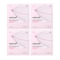 Medicube PDRN Pink Collagen Gel Mask Hydrating Firming Sheet Mask 4pcs white