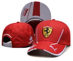 Embroidery Logo Casual Sports Cap F1 Racing Team Baseball Cap For Ferrari Roma Portofino F8 Roma Spider SF90 F430 488 458 812 FF gray