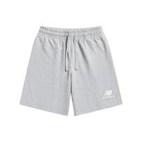 New Balance Essentials Stacked Logo French Terry Shorts Asia Sizing 'Athletic Grey' Men's MS31540-AG XXL gray
