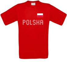 Poland Polska Warsaw Krakow Lodz Poznan Football T-Shirt All Sizes M red