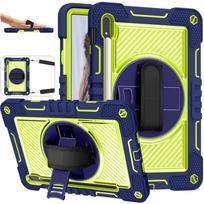 Case for Samsung Galaxy Tab S7 S8 S9 11  S7 FE/S8 Plus/S9 Plus 12.4  Heavy Duty Kids Rotating Handle Stand Cover Shoulder Strap S8 (11inch) SM-X700 white