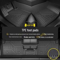 TPE Floor Mats for Toyota Camry: Compatible with 6th - 9th Generations, Driver's Side, Full Coverage. Camry Generation 8 Hybrid 2018-2023 black