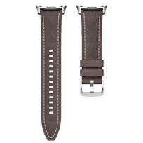 Hybrid Leather & Silicone Watch Band for Samsung Galaxy Watch 9 8 Special Soft Skin-Friendly Brown Replacement Strap Waterproof Samsung Watch 9 8 kava