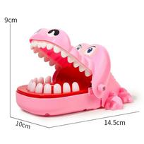 Crocodile Teeth Toys Alligator Biting Finger Dentist Classic Family Games Party Pranks  Lucky Game Decompression Toy OneSize pink