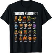Italian Brain Rot Italian Brainrot Funny Memes Lover Unisex T-Shirt S black