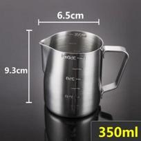 Stainless Steel Milk Frothing Pitcher With Internal Scale And Ergonomic Handle Perfect For Home Coffee Latte Art Making 350ml gray