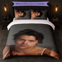 Harry Styles Print 3Pcs Duvet Cover Set 1 Duvet Cover and 2 Pillowcases Soft Bed Linen For Household Bedroom 135cm*200cm
