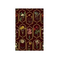 Floral Peel and Stick Wallpaper Floral Specimen Self Adhesive Wallpaper Removable Contact Paper Wall Sticker for Bedroom Cabinet 1mx44cm beige