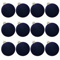 Velvet For Christmas Ornaments 12PC for Tree Mantle and Window Decoration Pure blue black
