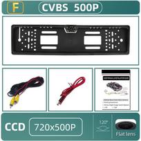 European Car License Plate Frame with LED Light and HD AHD Backup Rearview Camera