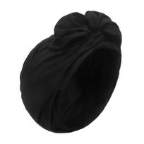 Moteriška kryžminė galvos skara Vienspalvė lanko mazgas Bandana Minkšta kvėpuojanti turbana kepurė Retro stiliaus galvos apdangalas trumpiems plaukams Ilgi plaukai Moteriški madingi aksesuarai juoda