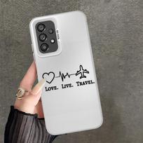 Case for Samsung Galaxy A54 A23 A71 A17 A52 A32 A36 A16 A34 A12 A13 A72 A14 A56 A25 A73 Phone Cover Line Airplane Topographic Galaxy A17 gray