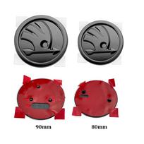 2Pcs 80mm 90mm Emblem For Skoda Fabia 1 2 Octavia a7 RS Superb Rapid Yeti Karoq Vision Car Head Front Rear Boot Tailgate Sticker pvhn62 2pcs 90mm gray