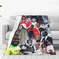 K-Kanye West Antklodės Nuotrauka Muzikos Prodiuseris Kempingas Flaneliniai Lovos Patalynės Apklotai Šilti Minkšti Sofos Kėdės Individualus Lovatiesės Dovana Size: 130*170cm, Weight: 280 GSM gray