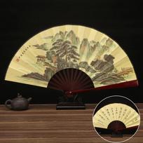 Chinese Vintage Style Hand Fan Ancient Large Silk Fan New 33.33CM Folding Fan 6 brown