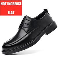 Pavasaris/Vasara Vyriški 37-45 Vyriški Plokščiapadžiai/6CM Aukštinantys Lifto Batai Verslo Formalūs Odiniai Batai Vyras Britiški Laisvalaikio Vestuvių Kostiumas 37 black