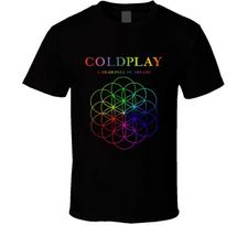 Hot Alternative Rock Music Coldplay A Head Full Of Dreams Concer T Shirt L black