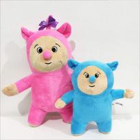 2Pcs/Set Baby Tv Billy And Bam Cartoon Plush Figure Toy Soft Stuffed Doll For Kid Birthday Christmas Gift