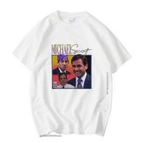 Michael Scott The Office Homage T Shirt Men's Tshirts Womens Tshirt Steve Carell T Shirt Bootleg Vintage T-Shirts Funny Tshirts S white