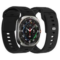 Sportinis minkštas silikoninis dirželis Samsung Galaxy Watch Ultra juostai Apyrankė Galaxy Watch Ultra 47mm laikrodžio dirželio priedai Galaxy Watch Ultra juoda