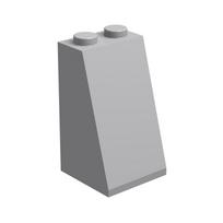 20 pcs/Lot MOC 2x2x3 Ramp Face Brick With 3684 Slope Brick Parts Roof Tile DIY Block Parts Compatible with Other Normal Blocks gray