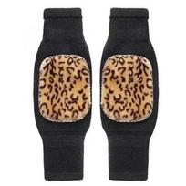 Cold-proof Warm Knee Pads Windproof Elastic Thick Knee Protector with Straps Wraps Leg Thermal Leg Warmers Old Cold Legs leopardo rašto spalva