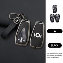 Zinc Alloy For Changan Qiyuan A05 Key Sleeve Q05 A07 Full Package A06 Shell E07 Buckle Simple Alcantara Auto Interior Accessorie black