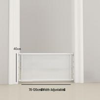Pet Safety Gate: No-Drill Cross-Bar Barrier for Cats - Balcony & Staircase Protection gray