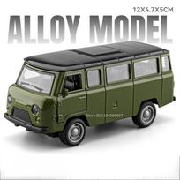 1:36 Uaz Traveler Model Toy Off-Road Cars Alloy Diecast Doors Opened Pull Back Rubber Tires Simulation Vehicles For Kids Gifts gray