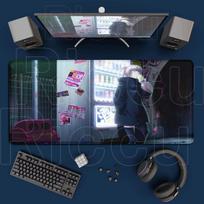 XXL Manga Laptop Keyboard Mat PC Rubber Accessories Anime Call of the Night Mousepad Kawaii Nanakusa Nazuna Large Desktop Carpet 30cmx60cm(11.8x23.6inch) gray