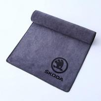 For Skoda Octavia Fabia Superb Yeti Enyaq New Coral Fleece Car Wash Towel Drying Cloth Cleaning Towels Car Interior Accessories xkbf53 gray