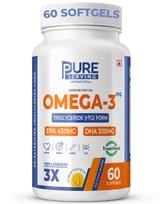 Gryni esterifikuoti trigliceridai (RTG) Formos Omega 3 žuvų taukų kapsulės | Trigubo 3X stiprumo 450 mg EPA ir 300 mg DHA | Vitaminas D3 K2-MK7 ir Vi