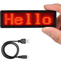Mini Digital ID Badge Wireless Programmable Scrolling Tag  for Conference Event Staff raudona